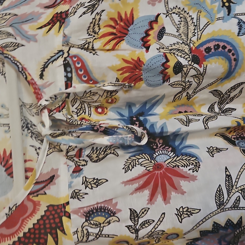 Hester & Orchard Linen Blend Top Floral Multi Color Size XL - Picture 3 of 12